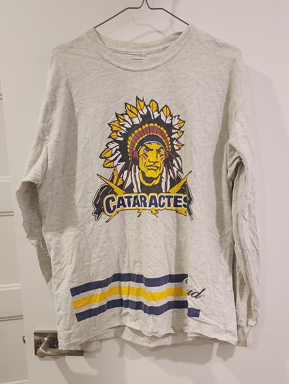 P2P 22" Cataractes Grey Graphic Long Sleeve Tee
